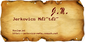 Jerkovics Máté névjegykártya